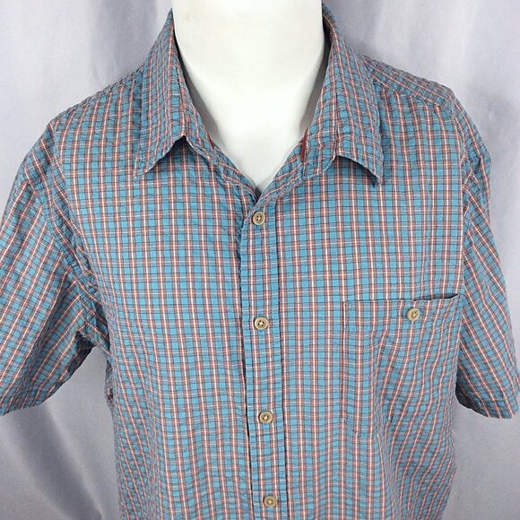 G.H. Bass & Co. Plaid Shirt Mens Size XL Short Sleeve Button Down - Picture 6 of 7